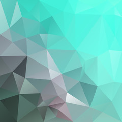 vector abstract irregular polygonal background - triangle low poly pattern - blue green cyan lagoon aqua color
