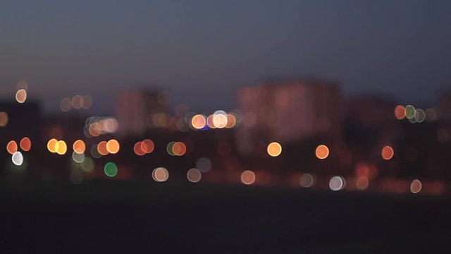bokeh night city