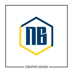 Initial NB Letter Logo Template Design