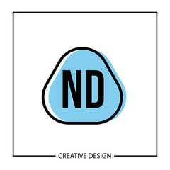 Initial ND Letter Logo Template Design