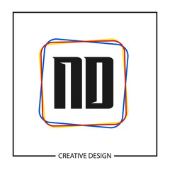 Initial ND Letter Logo Template Design