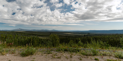 view from Top of the World Highway Alaska