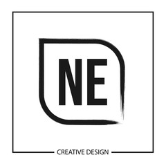 Initial NE Letter Logo Template Design