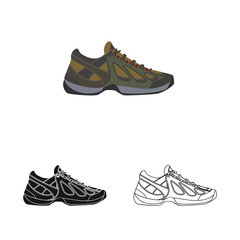 Vector design of shoe and footwear logo. Set of shoe and foot vector icon for stock.