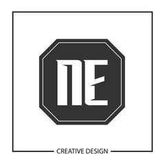 Initial NE Letter Logo Template Design
