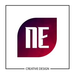 Initial NE Letter Logo Template Design