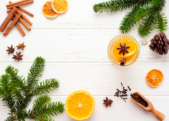 Mulled wine with orange