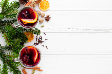 Mulled wine with orange