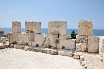 Battlements on the Mediterranean, Byblos, Lebanon