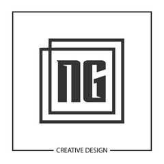 Initial NG Letter Logo Template Design