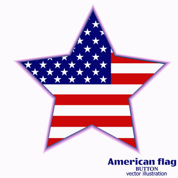 Banner with flag of USA.