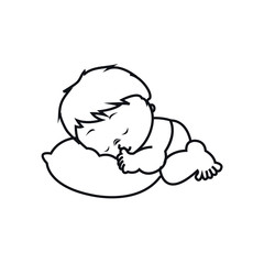 sleeping baby icon