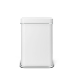 Rectangular tin can for tea or coffee