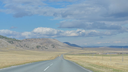 mountains of Batenevsky ridge along Bograd road in Salbyk valley Ust-Abakan district, Republic of Khakassia