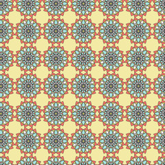 Seamless pattern consists of mandala