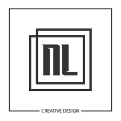Initial NL Letter Logo Template Design