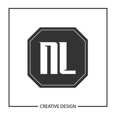 Initial NL Letter Logo Template Design