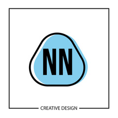 Initial NN Letter Logo Template Design