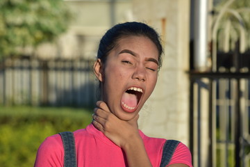Pretty Minority Female Choking
