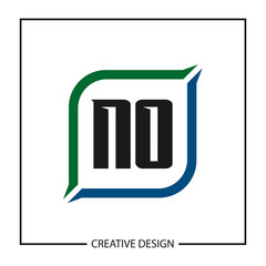 Initial NO Letter Logo Template Design