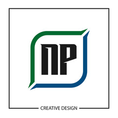 Initial NP Letter Logo Template Design