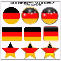 Set of banners with flag of Germany.