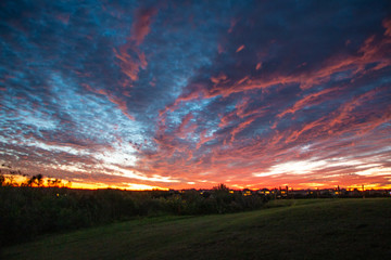 Dramatic Sunset after the Rain Austin Texas