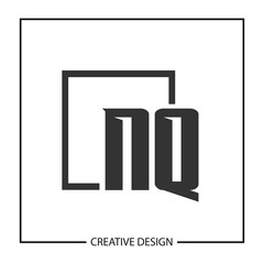 Initial NQ Letter Logo Template Design