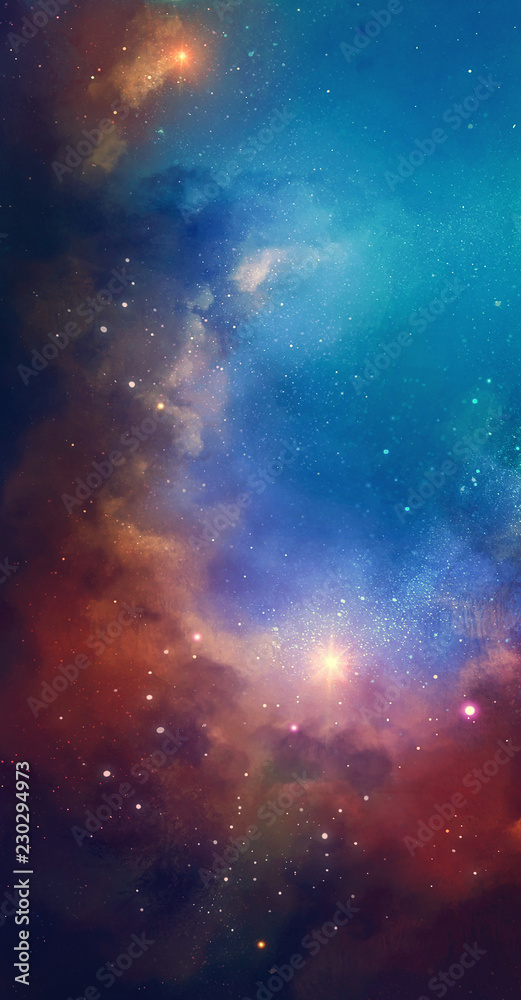 Wall mural nebula on a background of outer space