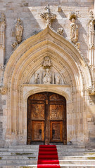 Portada de la iglesia de San Nicolás de Bari, Burgos, Castilla y León, España
