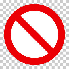Verbotsschild Transparent