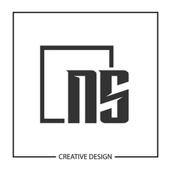 Initial NS Letter Logo Template Design