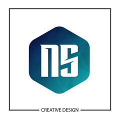 Initial NS Letter Logo Template Design