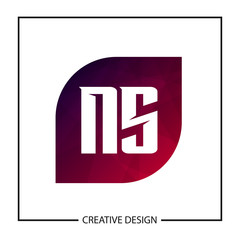 Initial NS Letter Logo Template Design