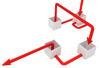 Arrow Red Box Route Transfers