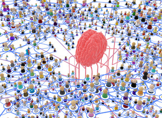 Cartoon Crowd Layered System, Brain