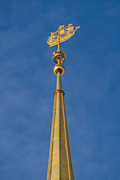Admiralty needle. Spire, crowning the Admiralty building in St. Petersburg.