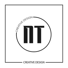 Initial NT Letter Logo Template Design