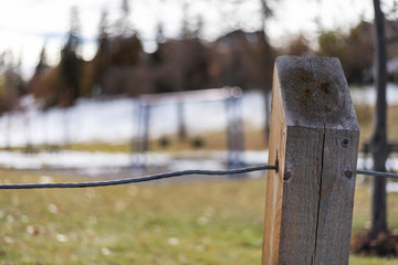 Fototapeta premium Fence at playground