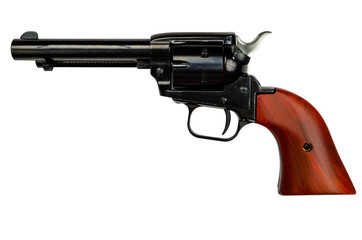 Isolated cowboy action revolver on white background