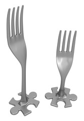Fork Metal Jigsaw Puzzle Bit