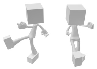 White Figures, Square Head