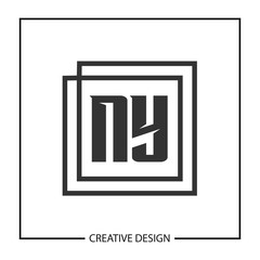 Initial NY Letter Logo Template Design