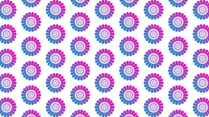 Abstract floral background, flower with blue to pink gradient. for print textile