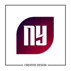 Initial NY Letter Logo Template Design