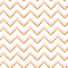 Seamless pink pattern with gold texture