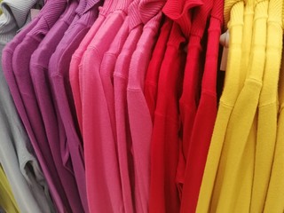 Capi di abbigliamento colorati, colored clothes 