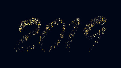 Fototapeta premium New Year's numbers Bright idea of the element of the design of packaging, wallpaper, covers, printing, holiday