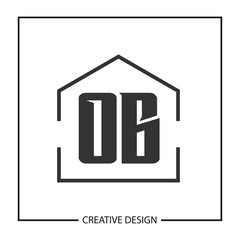 Initial OB Letter Logo Template Design