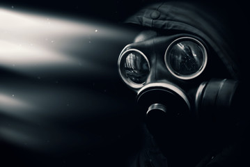 The man in the gas mask